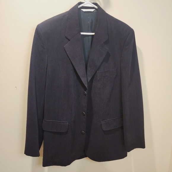 PERRY ELLIS men's Black Corduroy Blazer Size 40 Medium - Picture 15 of 15